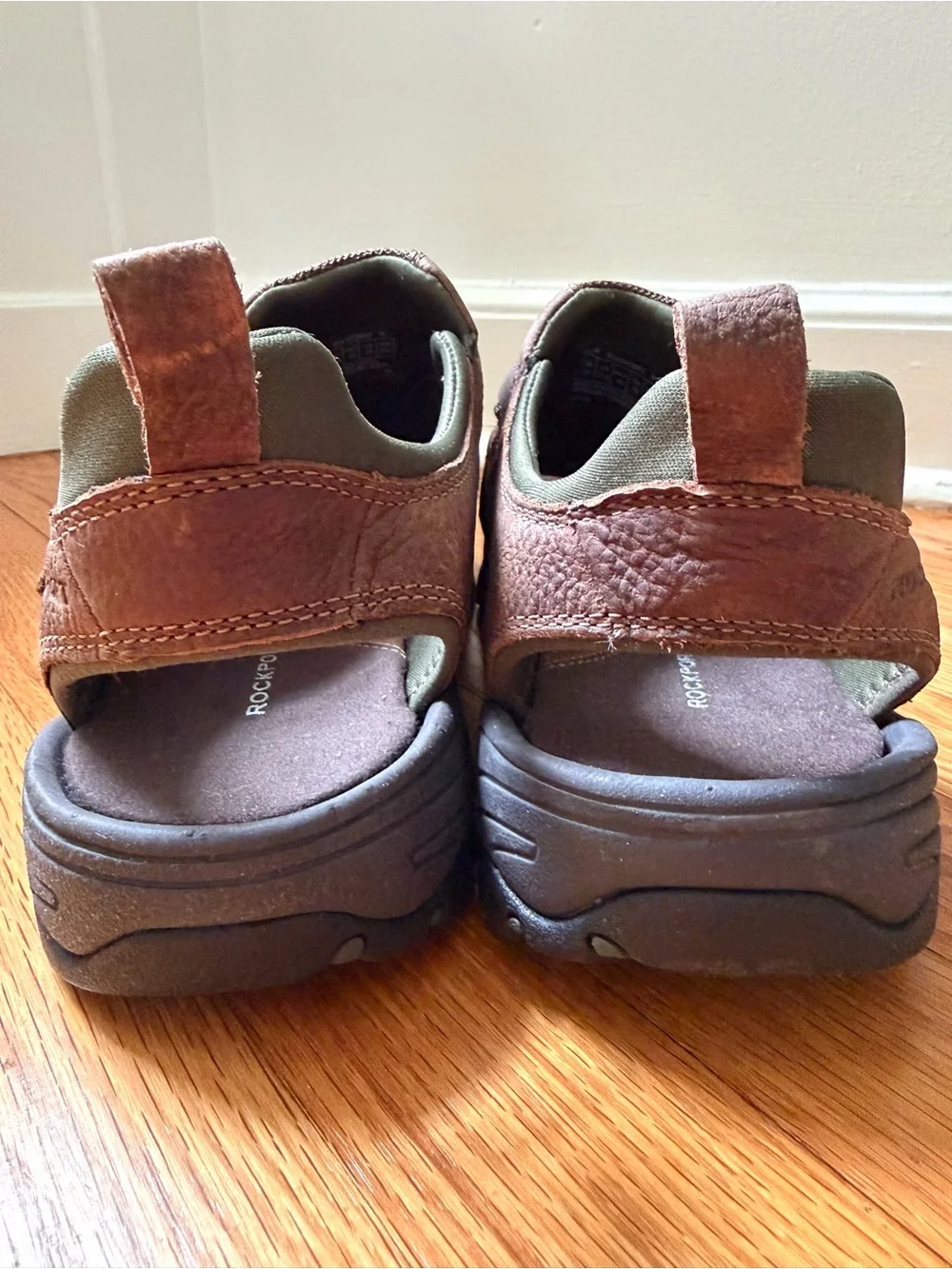 Rockport Rocklake Brown Leather Fisherman’s Sandals Men’s Size 11